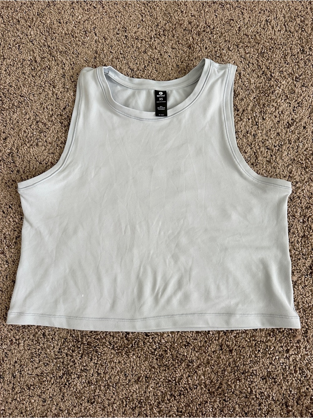 90 Degree By Reflex Light Gray Crop Tank